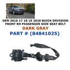 Front Right Side Seat Belt for Buick Envision (2016–2020) Dark Gray