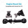 4 Engine Mount Set for Honda Civic FD 1.8L (2006–2012) Left+Right+Upper+Rear