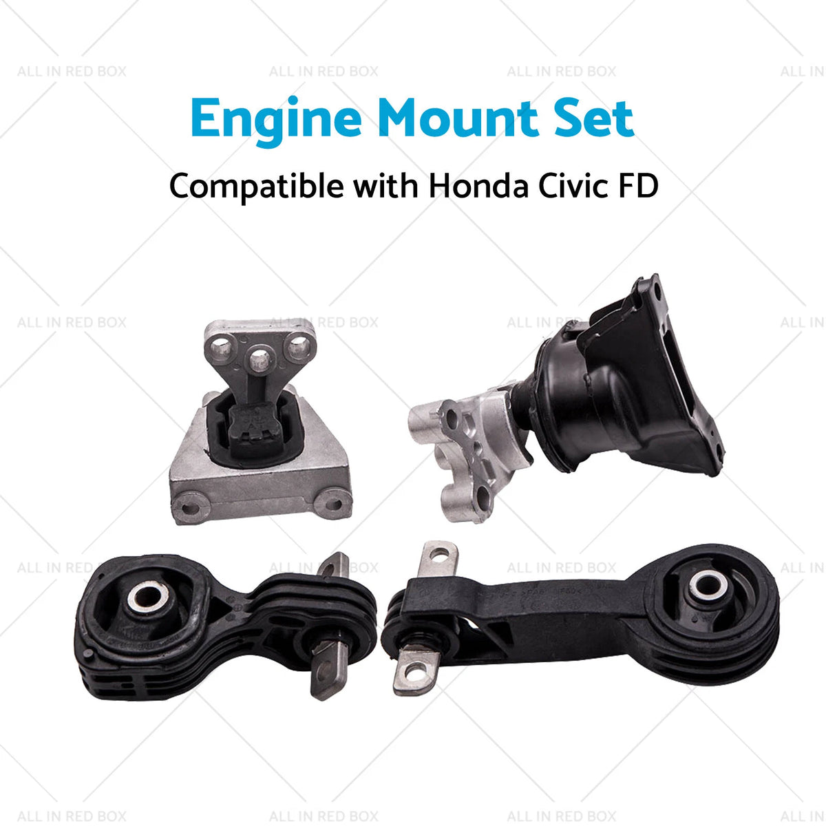 4 Engine Mount Set for Honda Civic FD 1.8L (2006–2012) Left+Right+Upper+Rear