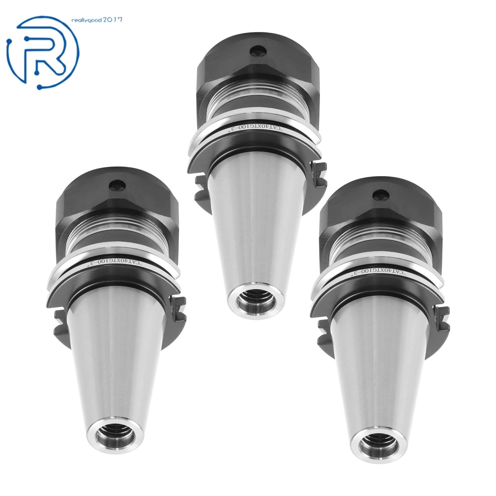 3X Gage Length Tool Holder Set for CAT 40-TG100 (V-Flange Collet Chuck)