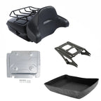 Chopped Trunk Backrest Pad Mount Rack Plate for Harley Road King (2014–2026)