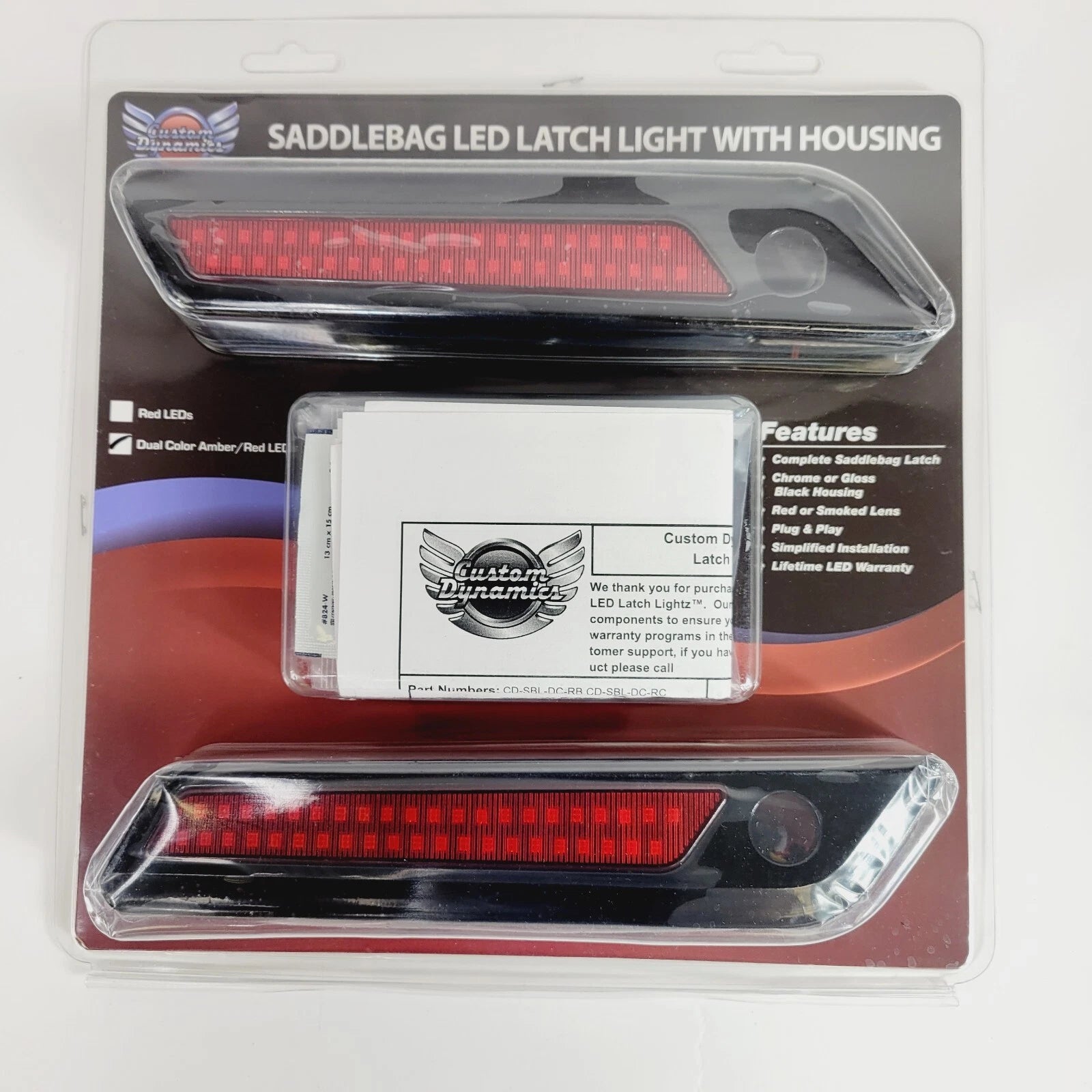 Latch Light for Harley Saddlebag (2014–2023) - Dual Color Red & Black