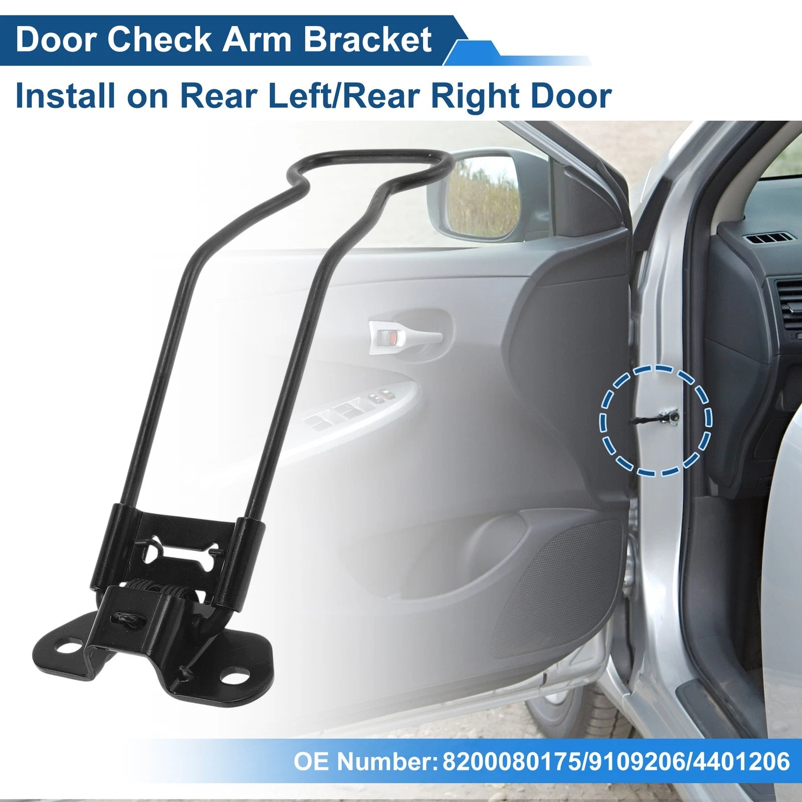 Set of 2 Door Check Straps for Opel Movano A (1997–2010) No. 8200080175