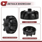 Car Wheel Center Caps 2 x for Mercedes Benz W205 (2015-2019) Black Plastic