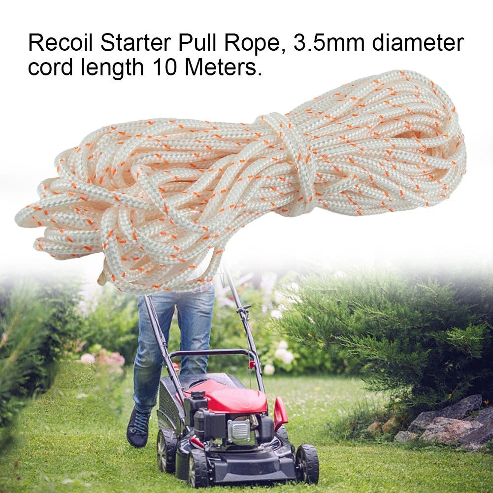 Pull Cord Rope 10M Length 3.5mm Diameter for Garden Machinery