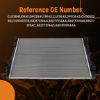 Radiator for Chrysler Pacifica (2017–2023) Aluminum Core Manual