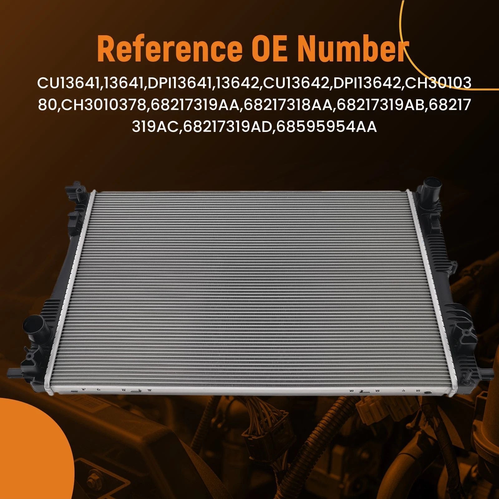Radiator for Chrysler Pacifica (2017–2023) Aluminum Core Manual