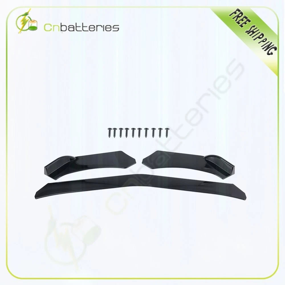 Front Bumper Lip for Honda Civic, BMW, Benz, Mazda, GMC (Painted Black)