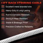 Back Mount Steering Cable Kit for Seastar Teleflex (13 FT)