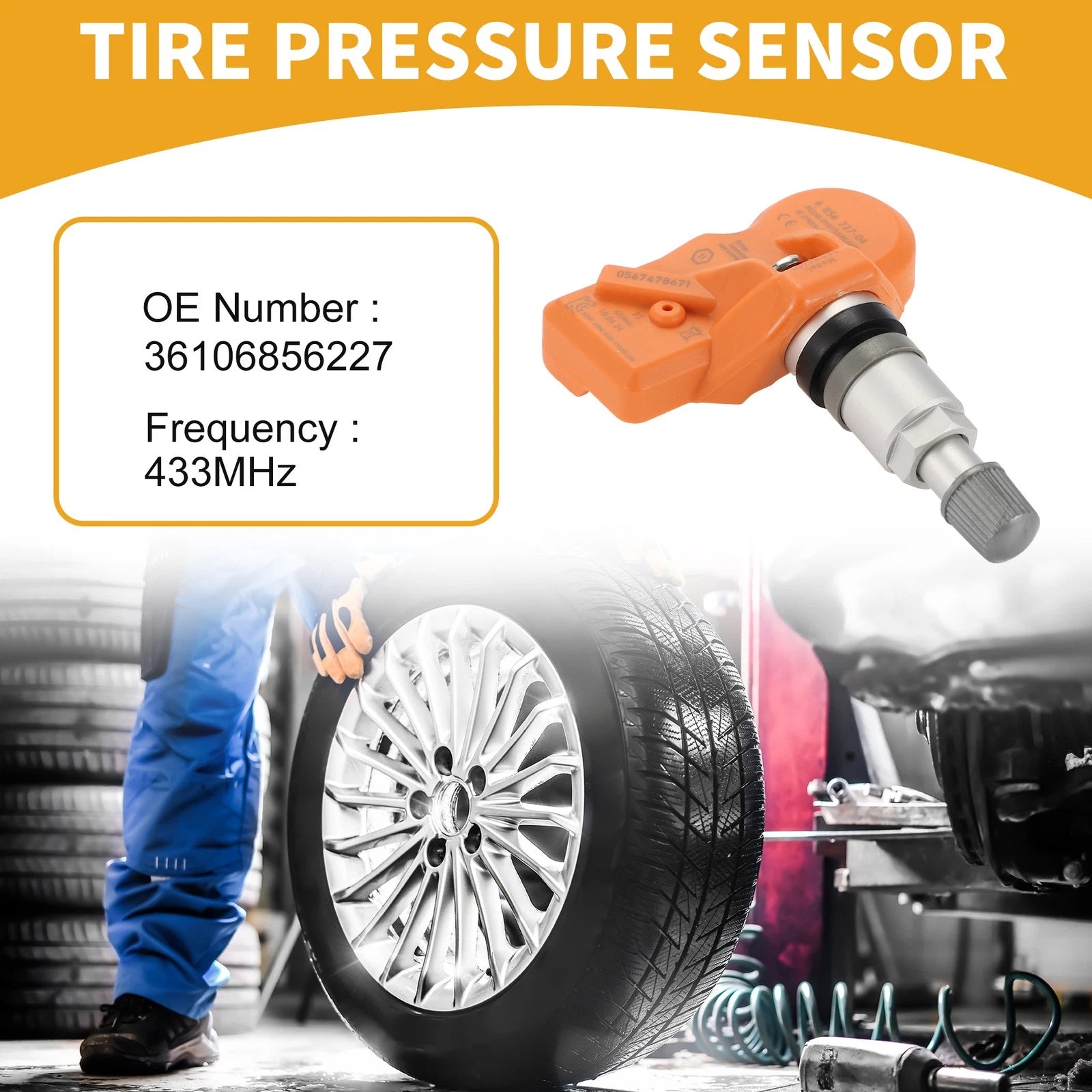 Tire Pressure Sensor for BMW M3 (2009–2013) No.36106856227 433MHz