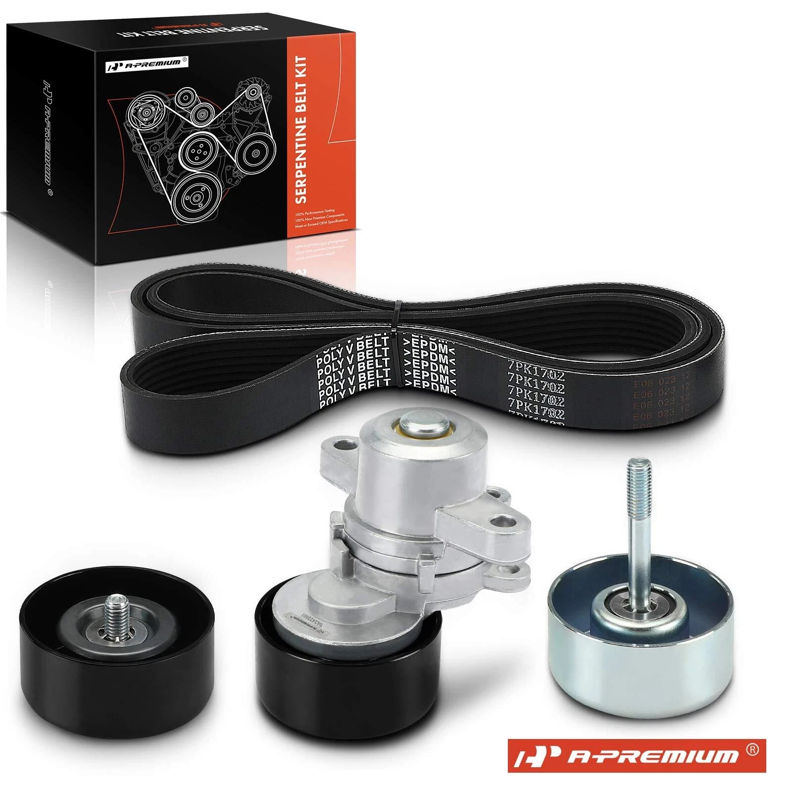 Set of 4 Serpentine Belt Drive Components for Nissan Altima Maxima (2007–2012)