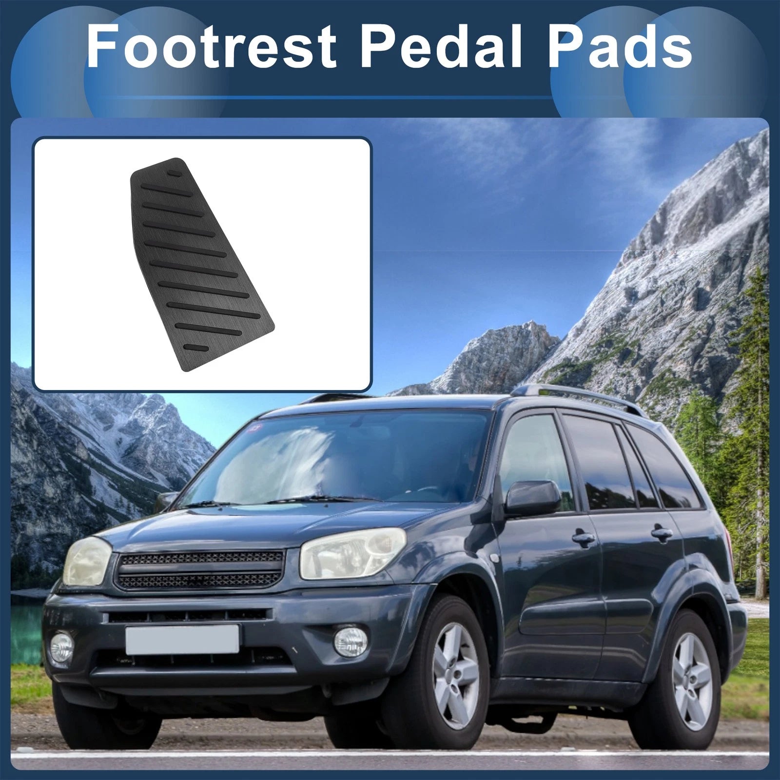 Footrest Pedal Pad Cover for Toyota RAV4 (2019–2024)