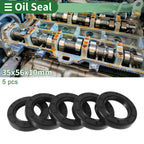 Set of 5 Oil Seal Rotary Shaft Seal NBR Rubber 35x56x10mm