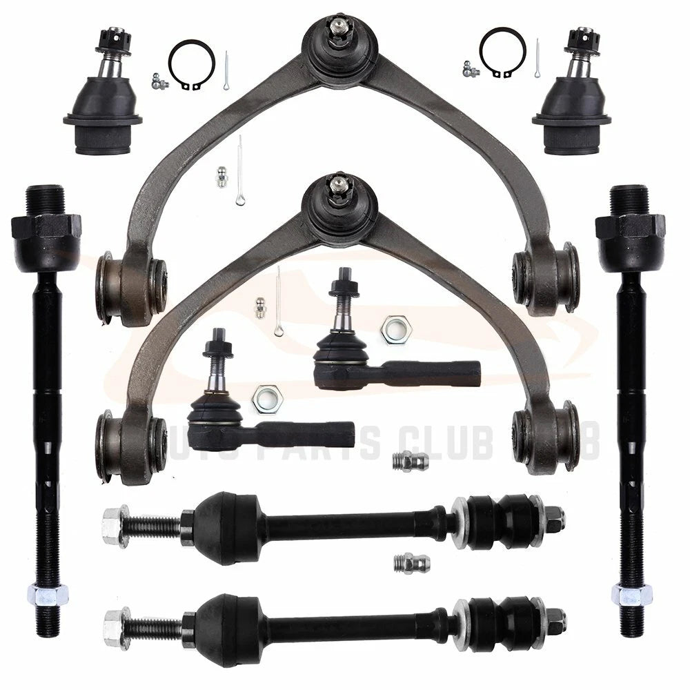 Set of 10 Front Upper Control Arms Tie Rods for Dodge Dakota (2005–2010)