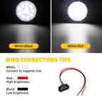 2X 4" 24LED Backup Tail Light for Trailer Truck Boat