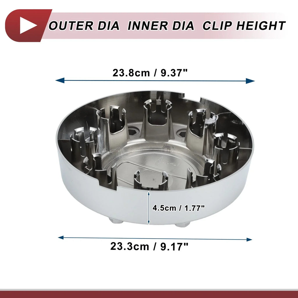 Wheel Center Caps for Dodge - Chrome Silver Tone Plastic (No.68081010AA)