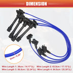 Set of 4 Spark Plug Wire Ignition Coil Cables No. 9091922327 for Toyota Celica (1994–1998)