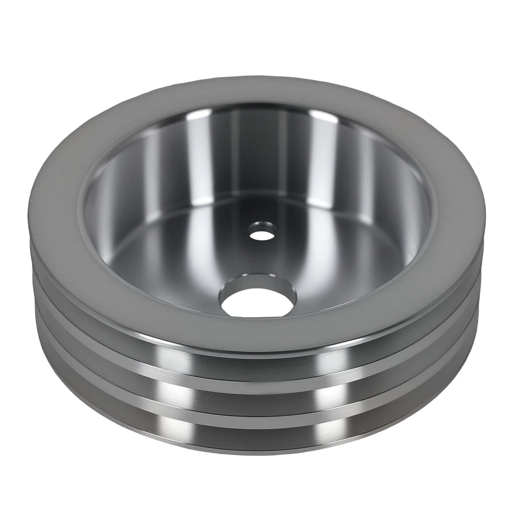 Triple Groove Aluminum Crankshaft Pulley for Small Block Chevy SBC (1969–1995)