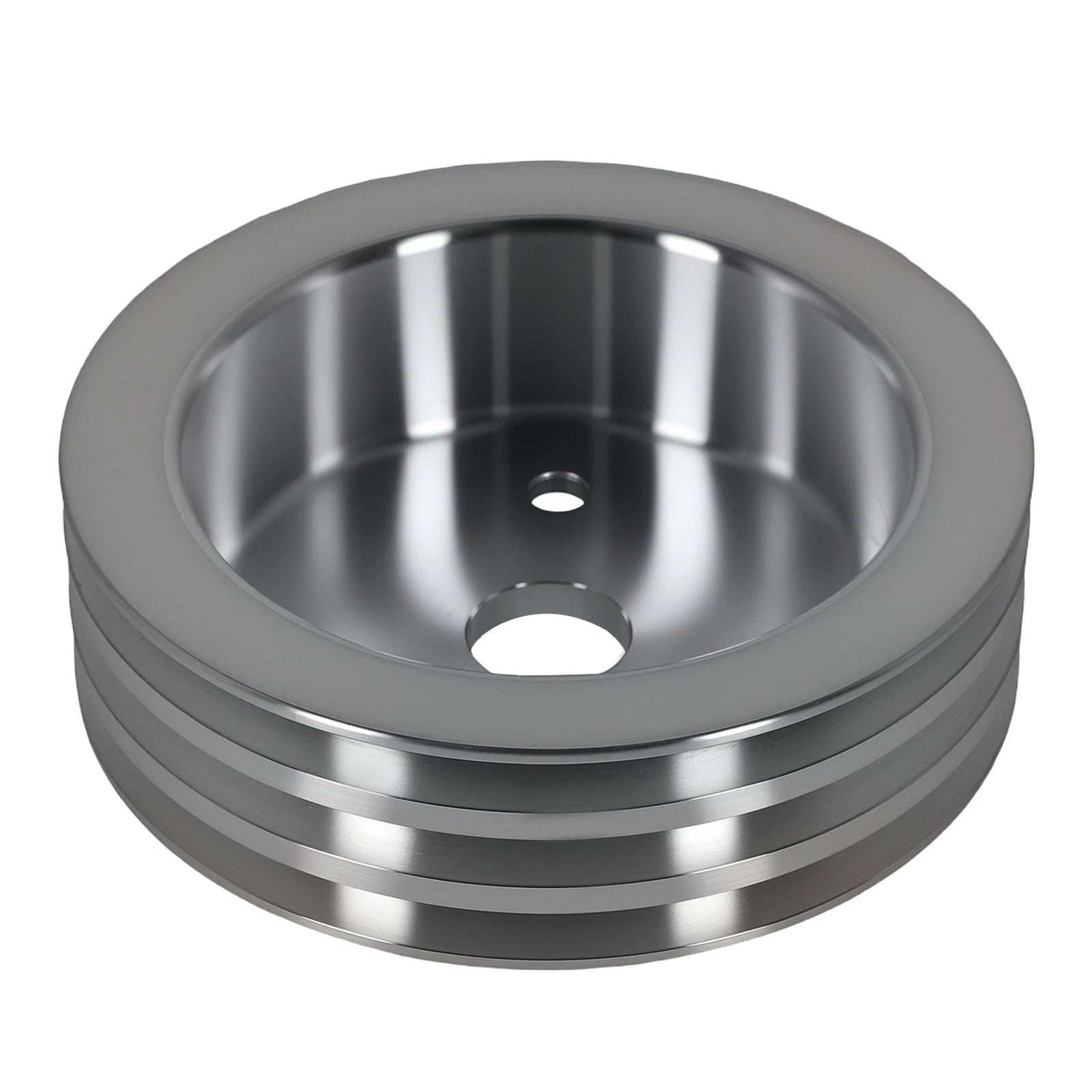 Triple Groove Aluminum Crankshaft Pulley for Small Block Chevy SBC (1969–1995)
