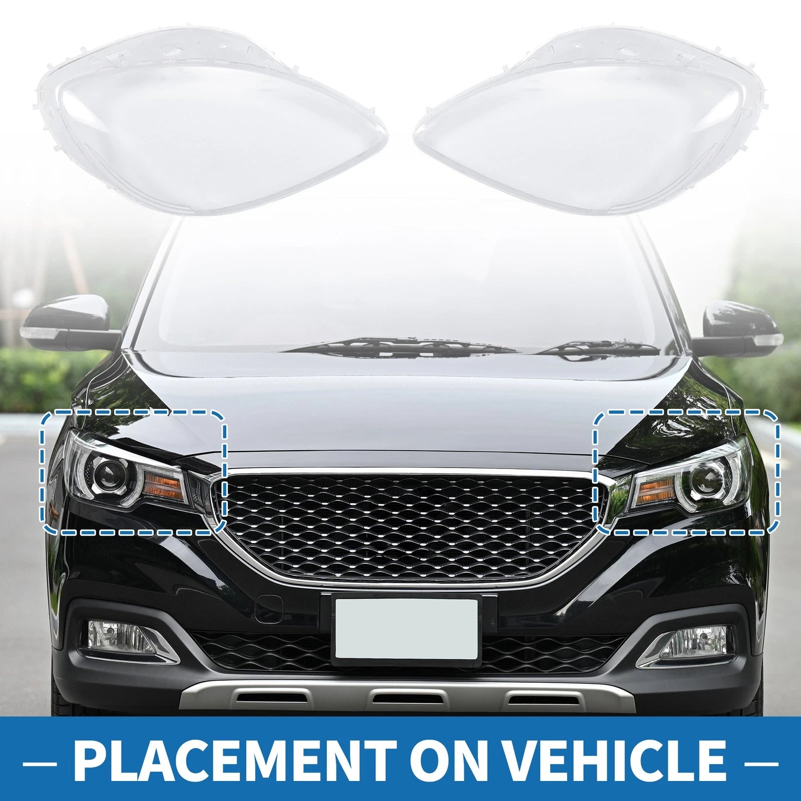 1 Pair Headlight Lens Cover for Chevrolet Corvette C6 (2005–2013)