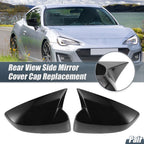 Pair Rearview Mirror Cover Overlay Gloss Black for Subaru BRZ (2012–2020)