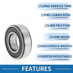 6205DDU Deep Groove Ball Bearing P4 for Scooter Skateboard (25x52x15mm)