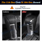 Armrest Box Cover Gear Shift Knob Decor for Honda Civic (2022-2025)