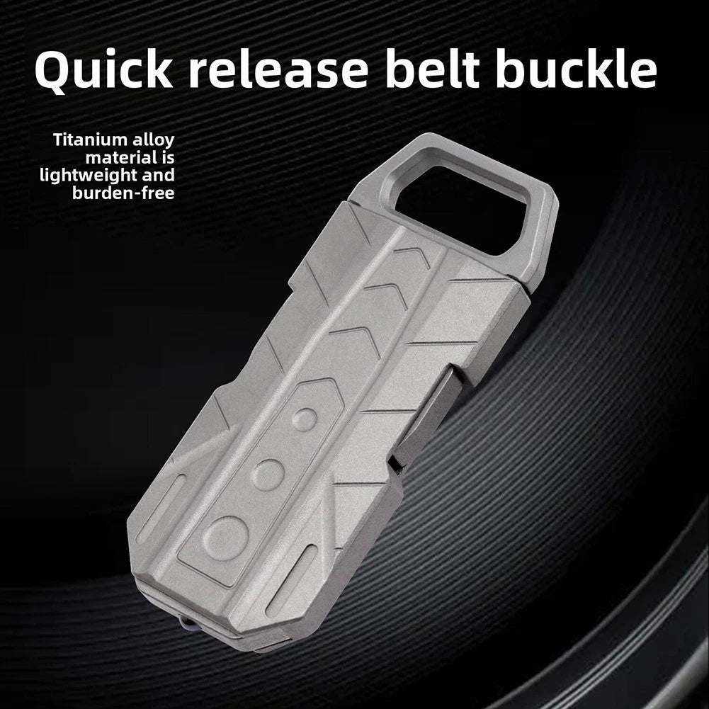 Portable Outdoor Keychain Tool with Waist Belt Buckle TC4 Ti Alloy