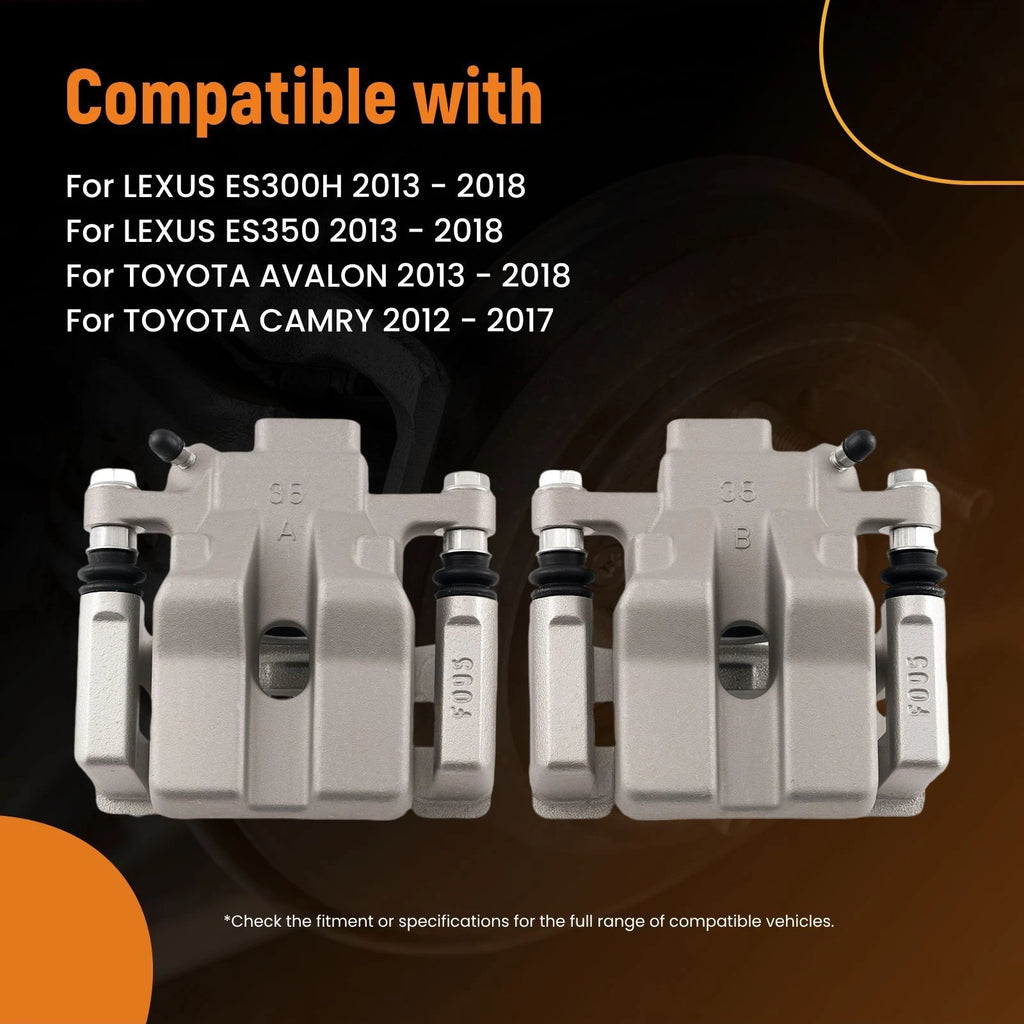 Set of 2 Rear Disc Brake Calipers for Lexus ES300h/Toyota Avalon (2013–2018)