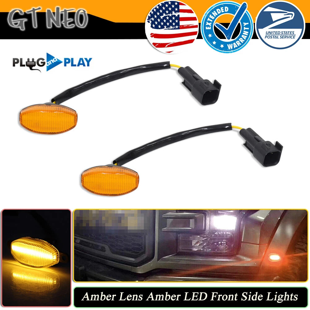 LED Front Side Marker Light Pair for Ford F150 Raptor SVT (2010–2014)