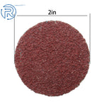 50PCS 2 Inch 36 Grit Aluminum Oxide Roll Lock Discs for Die Grinder