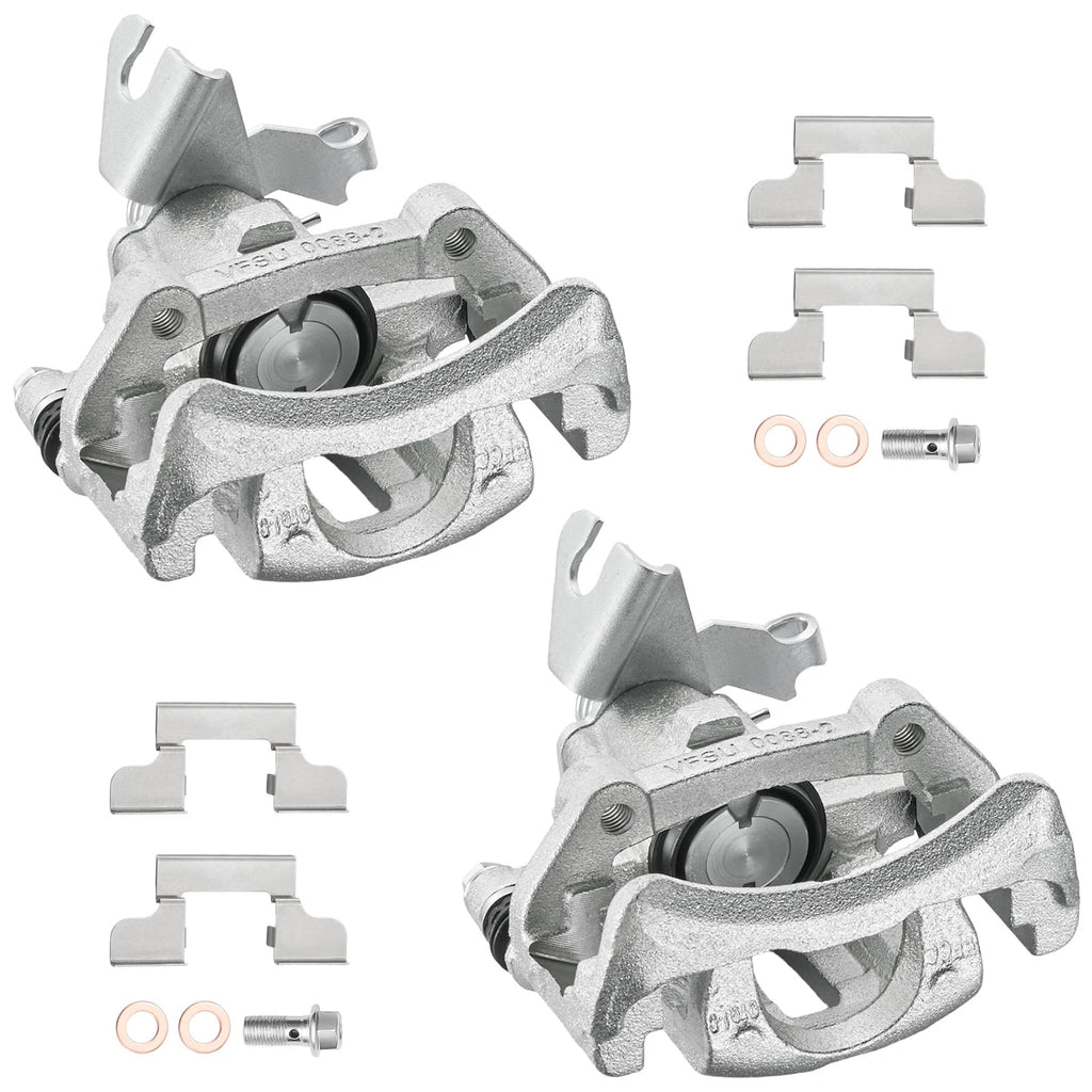 2X Rear Brake Calipers with Bracket for Ford Mustang V6 (2005–2014)