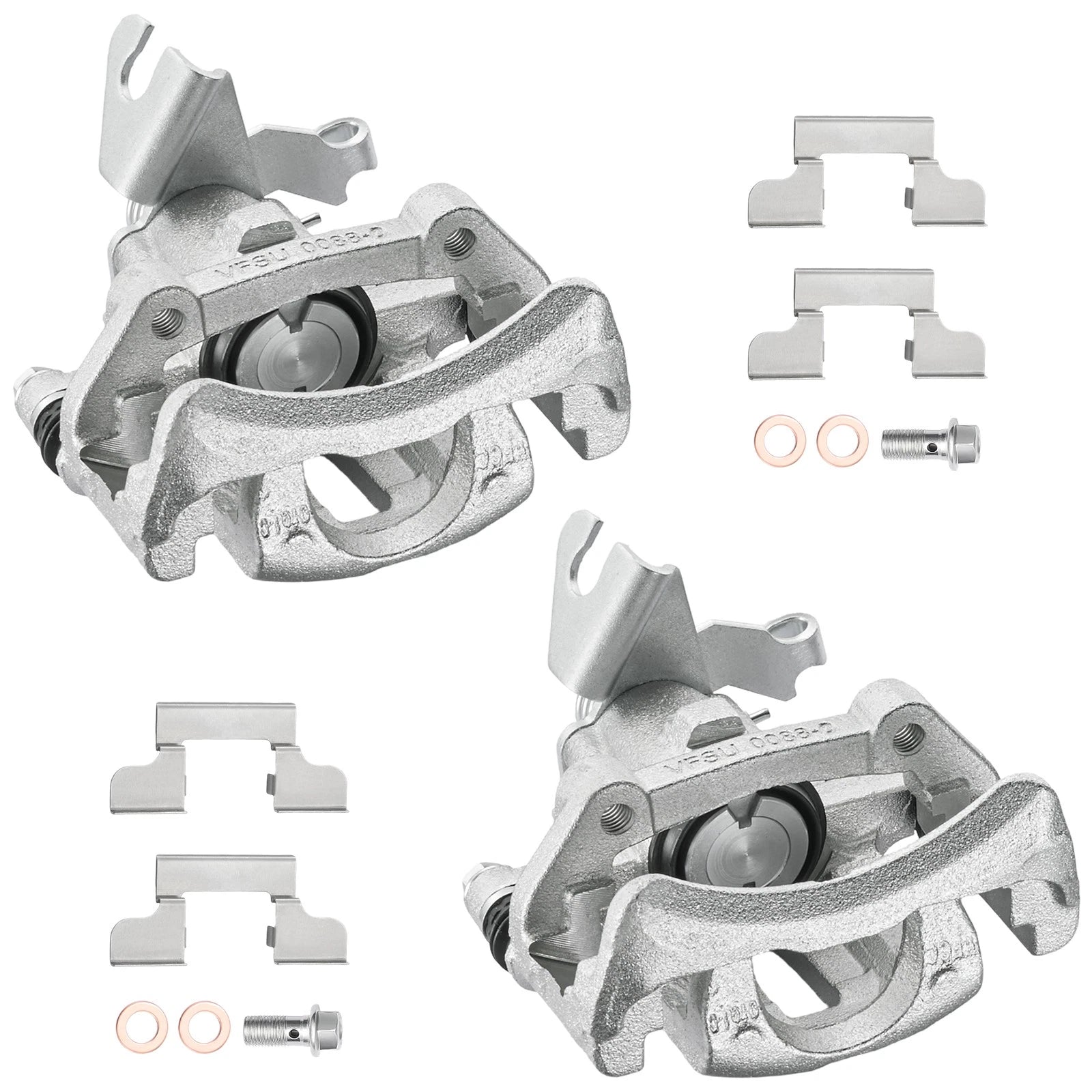 2X Rear Brake Calipers with Bracket for Ford Mustang V6 (2005–2014)