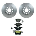 Hella Front Rotors & Low-Met Disc Brake Pad Kit for Audi A4 A6 Quattro Passat (1996–2005)