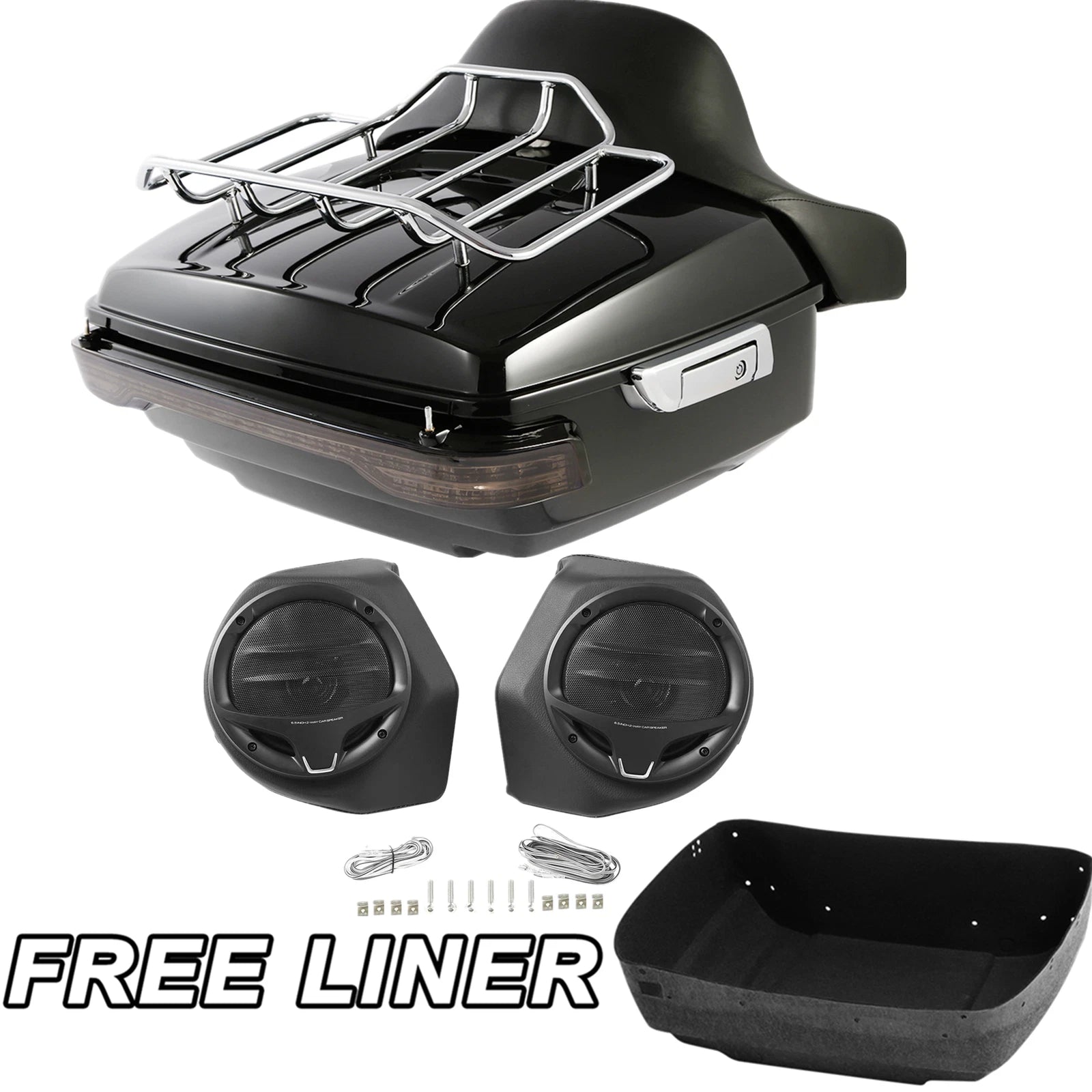 Trunk Pad & Speakers Light Mount Rack for Harley Touring Glide (2014–Up)