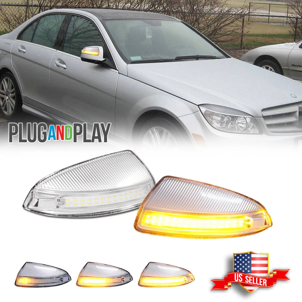 LED Dynamic Signal Side Mirror Light for Mercedes Benz S204 W204 (2007–2014)