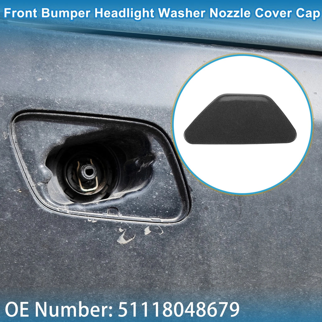 Front Left Washer Nozzle Cover Cap No. 51118048679 for BMW 528i (2011–2016) Gray