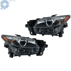 Set of 2 Headlight Replacement for Mazda CX-9 (2016-2023) Halogen LED Housing