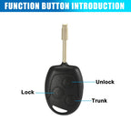 3 Button 433MHz Car Remote Key Fob for Ford Focus (Year Range Not Specified)