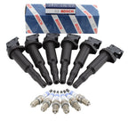 Set of 6 Ignition Coils & Spark Plugs for BMW E46 E83 (2001–2006)