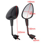 Black Mirror Set Shorty for Vespa GTS 125 300 HPE Sprint Primavera 50 125 150 (2017–2023)