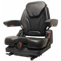 Low Profile Heavy Duty Black Universal Seat with Adjustable Suspension