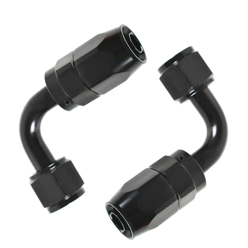 2X 90° Degree Swivel Hose End Fitting Adaptor for Fuel Oil AN8