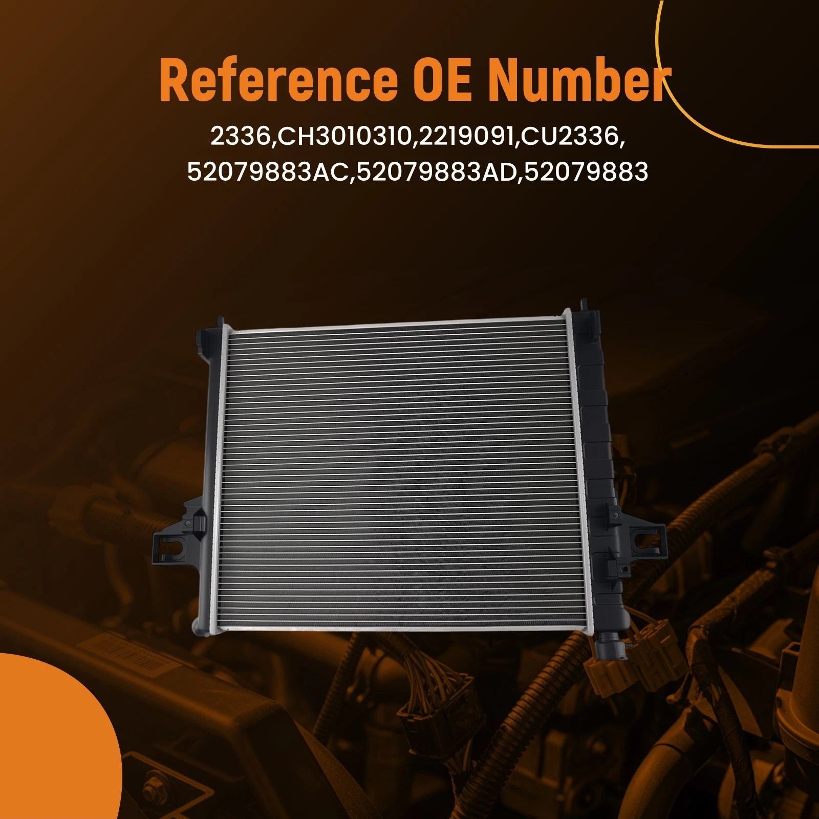 Aluminum Coolant Radiator for Jeep Grand Cherokee Overland 2001–2004 CU2336