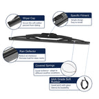 2pcs Rear Windshield Wiper Blade for Jeep Compass (2007–2015)