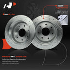 Rear Drilled Brake Rotors & Ceramic Pads for Ford F-150 F-250 (2000–2003)