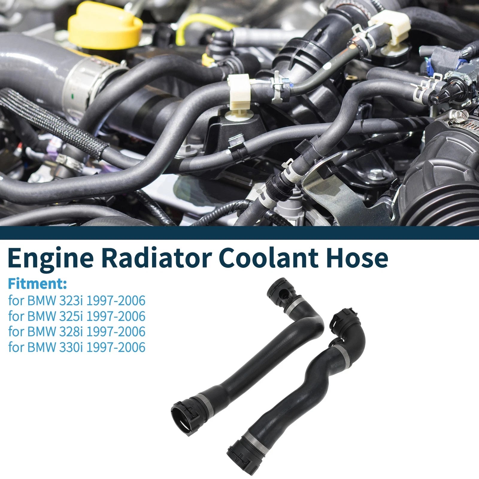 Set of 1 Engine Radiator Coolant Hose for BMW 323i (1997–2006) No.11531436408