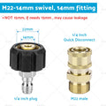 2 Pair Pressure Washer Adapter Quick Connect Coupler Kit M22-14