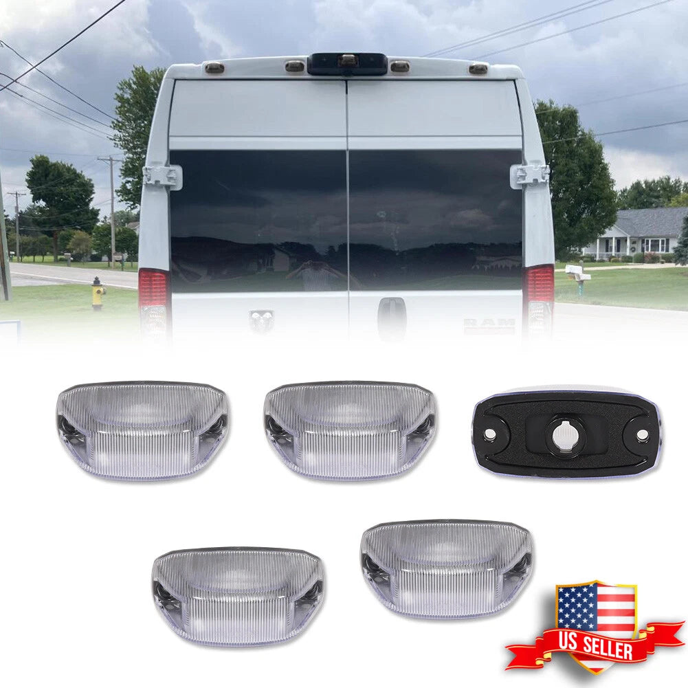 Set of 5 Rear Cab Roof Marker Running Lights for Ram ProMaster 1500 2500 3500 (2014–2023)
