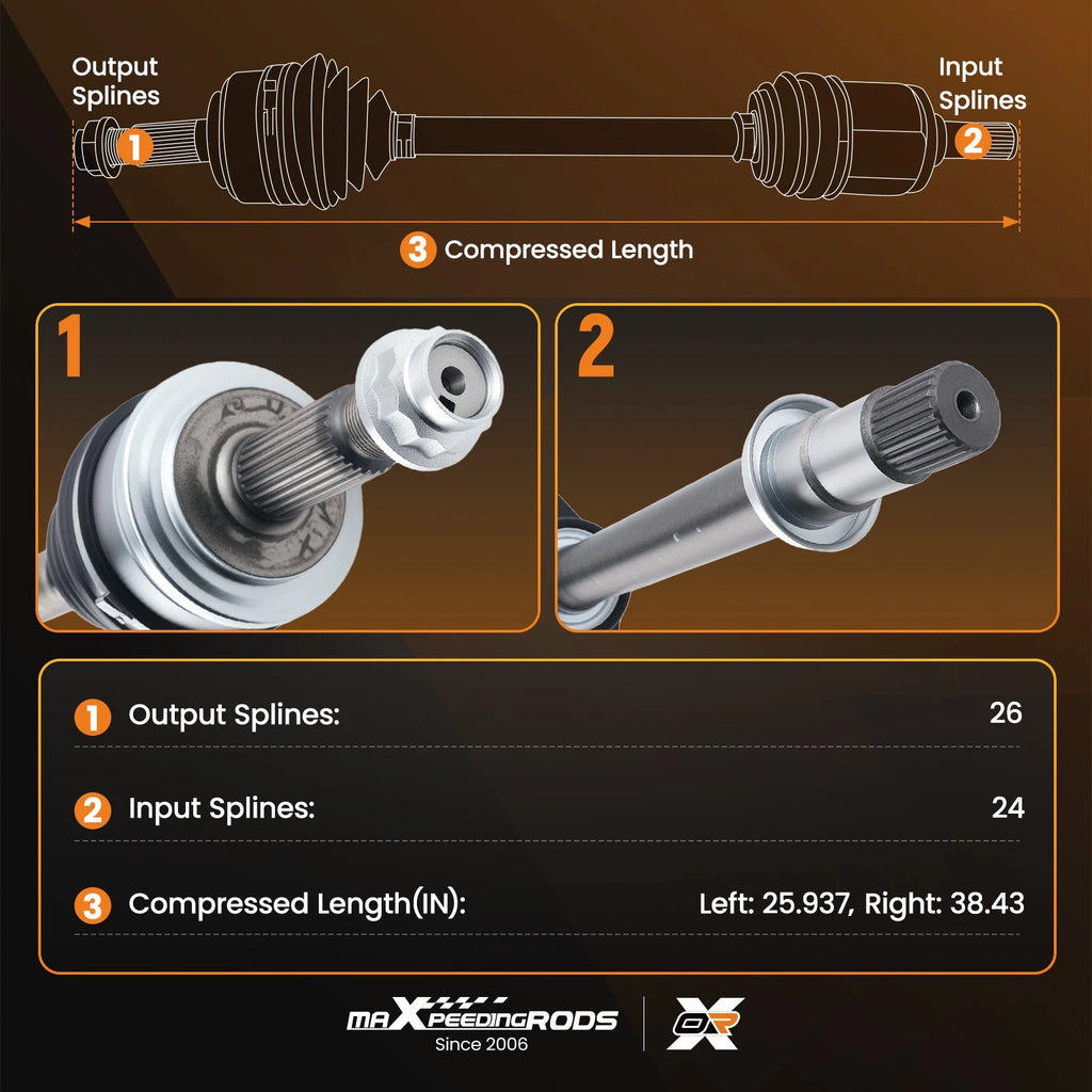2X CV Axle Shaft for Toyota RAV4 (2006-2012) Front Left & Right